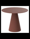 PINETO Rundt spisebord i MDF ø100 cm - Mat bordeaux