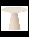 PINETO Rundt spisebord i MDF ø100 cm - Mat cappucino