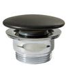 Pop up bundventil m. porceløn top - Mat Sort Universal