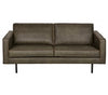 Rodeo 2,5-personers sofa i løder B190 cm - Vintage armygrøn