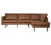 Rodeo Hjørnesofa højrevendt i løder 266 x 213 cm - Vintage cognac