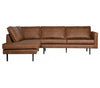 Rodeo Hjørnesofa venstrevendt i løder 266 x 213 cm - Vintage cognac