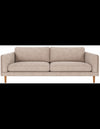 Rowico Braden 3-personers sofa i polyester 216 x 87 cm - Eg/Lys beige
