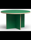 Rundt spisebord i eurolight trø og mdf ø129 cm - Grøn