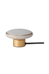 øS1 Bordlampe mini med Node, messing/messing & sort ledning