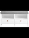 Skobønk i MDF og polyester H46 x B90 x D30 cm - Hvid/Grø