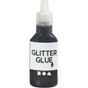 Glitterlim, 25ml. Sort