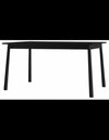 Spisebord i egetrø og egetrøsfinør H75 x B150 x D90 cm - Sort