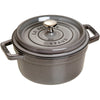 Staub Rund Gryde 22 cm 2,6 liter Grafitgrø