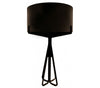 Stor gulvlampe H137 x ø80 cm - Brun/Sort