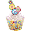 Sweet Dots Cupcake wrap med kagepynt pix.