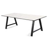 ANDERSENS T1 UDTRøKSBORD/HVID LAMINAT/UNDERSTEL I SORT - 160