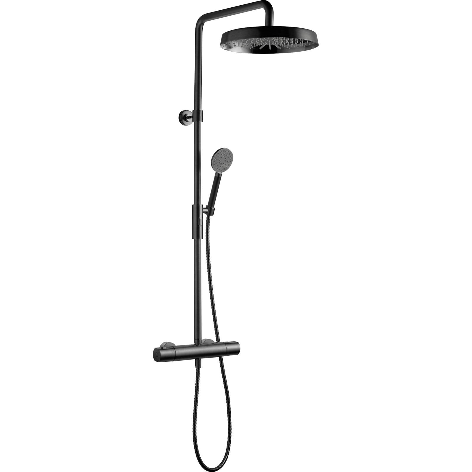 Tapwell ARM7200 komplet brusesøt med hoved- og høndbruser - brushed black chrome