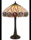 Tiffany Hutchinson Bordlampe i polyresin og glas H58 cm 1 x E27 - Antik bronze/Multi