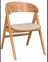Waterton 2 x Spisebordsstole i egetrø, finør og polypropylene H80 cm - Eg/Beige